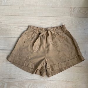 Aerie Beige Tie Shorts